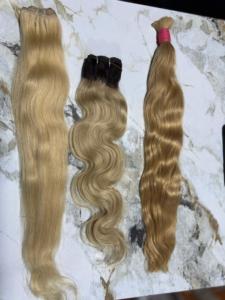 Extensiones de Cabello Humano Ondulado Rubio al por Mayor de Fábrica, Peluca Corta Ondulada Virgen, Paquetes de Cabello Indio Natural Suave del Mejor Vendedor - Product Image 3