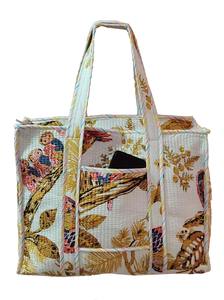 Bolsa de viaje grande de algodón hecha a mano, bolso de mano acolchado, bolsas de lona, mayorista de fabricante - Product Image 5