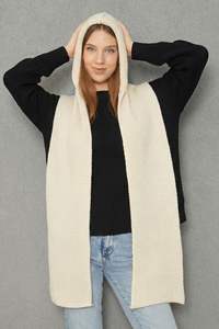 Women's Soft Textured Knitted Hooded Scarf Keeps Warm Stylish and Comfortable Stylish Look Autumn Winter ODM OEM Service - Product Image 4