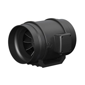 Ventilador en línea de flujo de mezcla negro para ventilación a cocinas, baños, etc. - Product Image 1