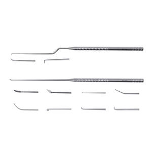 Ensemble d'instruments médicaux otologiques Source d'alimentation manuelle Boucle d'oreille chirurgicale otologique Crochet Ciseaux d'oreille certifiés CE Classe I SURGICAL - Product Image 3