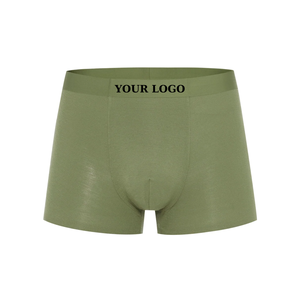 Bóxer de ropa interior de alta elasticidad para hombre, logotipo personalizado, ropa de talla grande para hombre, ropa interior acanalada de Modal para hombre, embalaje personalizado de fábrica - Product Image 2