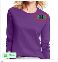 Camisetas de Manga Larga para Mujer, Tallas Grandes, Invierno, Logotipo Serigrafiado, 100% Algodón, Estampado Animal, Cuello Redondo, Antiarrugas