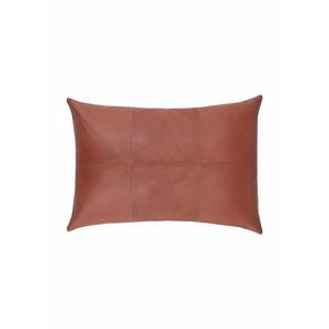 Modern Rectangle Cowhide Leather <b>Throw</b> Pillow Cover 16x18 Inch for Bed - Product Image 1