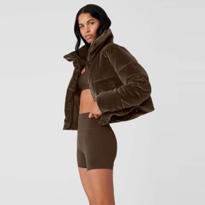 Veste matelassée en velours côtelé pour femme-Veste légère et chaude avec fermeture à glissière, parfaite pour la superposition en automne et en hiver - Product Image 2