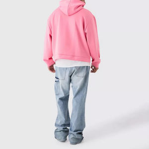 Customized Embroidery logo Blank Oversized Boxy Fit Hoodie for Men Heavyweight Cotton Box Crop Pullover <b>Hoodies</b> - Product Image 2