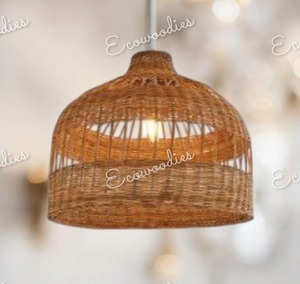 Lámpara colgante de bambú hecha a mano, lámpara de techo industrial Vintage única para sala de estar de Hotel, comedor, apartamento - Product Image 5