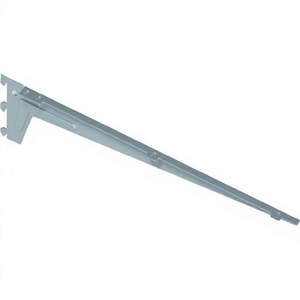 ELEMENT SYSTEM 10300 Angle <b>Bracket</b> with 480 mm Length 65 kg Capacity Steel <b>White</b> Aluminum 3 Mounting Hooks Per <b>Bracket</b> Pack of 2 - Product Image 3