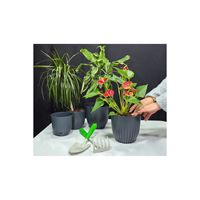 4 buah Set Pot bunga desain meja plastik untuk dalam dan luar ruangan penggunaan Reservoir dekoratif ukuran tidak ditentukan