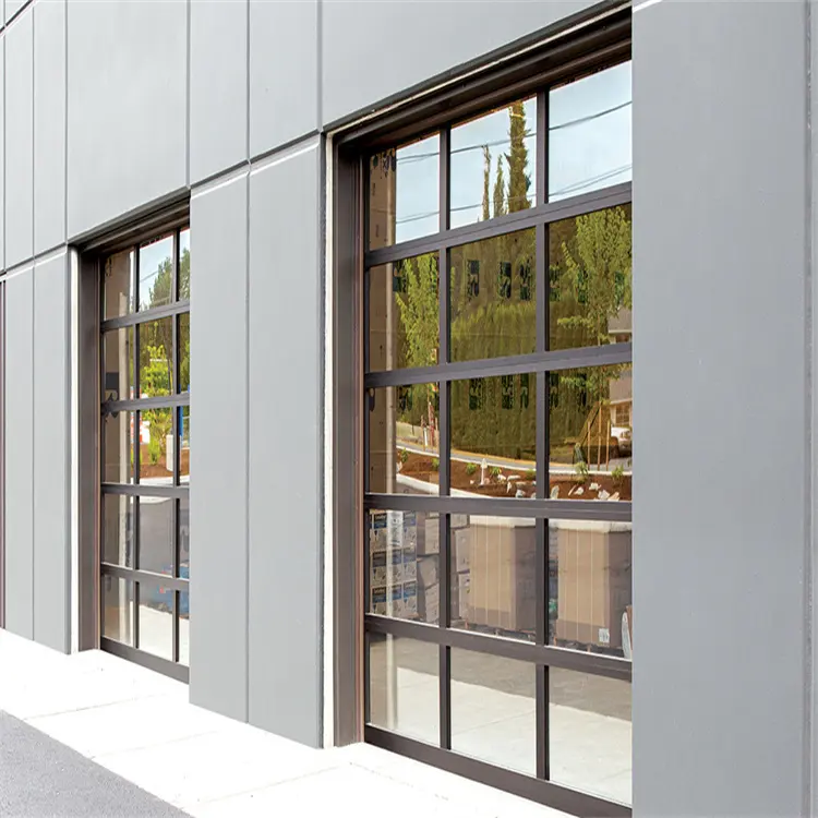 Puertas de aluminio para locales comerciales Cerraduras de seguridad de aspecto profesional Vidrio aislado Fácil de limpiar