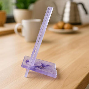 Support de téléphone portable en résine époxy durable, style amour, fait à la main, personnalisé, support de téléphone portable de bureau pour table de bureau - Product Image 1