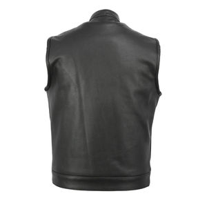 Nouveau gilet de moto décontracté pour hommes/gilet de gilet en cuir de vachette de moto beau et joli gilet - Product Image 3