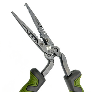 Pince à poisson multifonctionnelle en acier au carbone pour eau salée et lac, avec pince à anneaux brisés et dégoupilleur de hameçons, à poignée ergonomique - Product Image 3