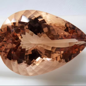 Piedras Preciosas PDM, Morganita Facetada en Forma de Pera, Calidad de Exportación, Corte a Mano, Gema Preciosa Suelta con Propiedades Curativas para Joyería - Product Image 1
