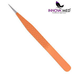 Pinzas de extensión de pestañas de acero inoxidable, venta al por mayor, con etiqueta personalizada, con Logo INNOVAMED - Product Image 5