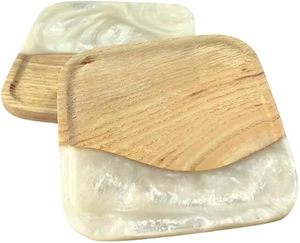 Wood <b>Epoxy</b> <b>Table</b> Coaster Durable and Stylish Mats & Pads for <b>Table</b> Protection Coaster for Christmas and Wedding - Product Image 1