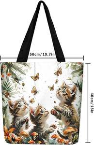 Customized Canvas Tote Bag Canvas Tote Bag <b>Printed</b> LOGO and Color As Requirement - Product Image 5