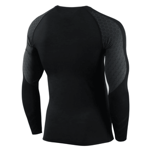 OEM Hombres Rash Guard Compresión Top Gimnasio Ejercicio Ropa deportiva Camisa Venta al por mayor Rash Guard Hombres Camiseta deportiva para correr Fitness - Product Image 5