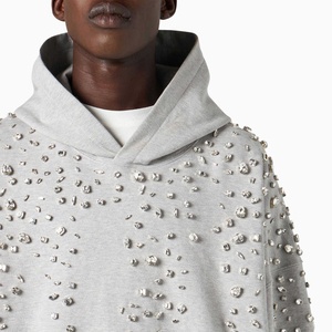 Sweat à capuche brodé personnalisé pour homme - Sweat décontracté d'hiver chaud unisexe athlétique avec poche kangourou 100% coton polaire - Product Image 4