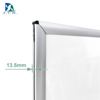 Tableau effaçable à sec magnétique standard élégant avec cadre en aluminium argenté, petit format, coins protégés, non pliable SYH WB-4560AE-F