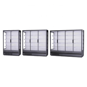 Vitrine réfrigérée commerciale Multidecks à <span class=keywords><strong>4</strong></span> portes de supermarché, mince, avec porte en verre enfichable, réfrigérateur présentoir vertical - Product Image 3