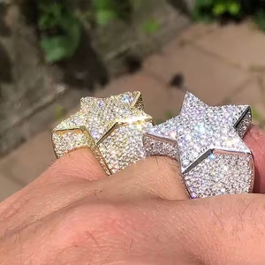 Anillo de diamante de Hip Hop de piedra de fiesta de moissanita de moda con patrón adorable para cada evento - Product Image 4