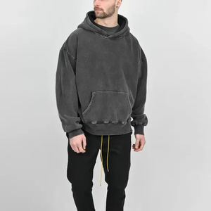 Sweats à capuche personnalisés en coton mélangé avec une éponge vintage délavée au soleil pour l'hiver à un prix - Product Image 6