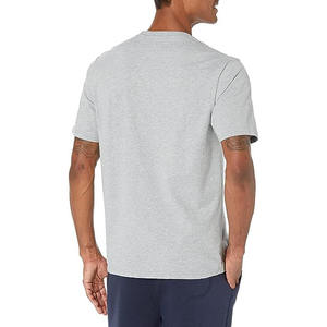 Conception de logo personnalisé OEM T-shirts d'été décontractés pour hommes, couleur unie, manches courtes, jersey de coton lâche, placement sur le devant, vente en gros - Product Image 2