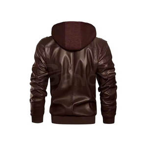 Venta al por mayor chaquetas de cuero de lana a prueba de viento con logotipo personalizado chaqueta de cuero de alta calidad para la venta - Product Image 3