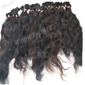 100% cabello virgen indio sin procesar cabello humano a granel calidad suave y buena suavidad cutícula alineada cabello de templo - Product Image 6