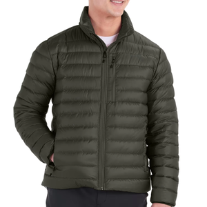 High Quality Men's Winter Jacket Stylish Lightweight Canvas <b>Fabric</b> Customizable Zipper Windproof Stand Collar Breathable Outdoor - Product Image 1