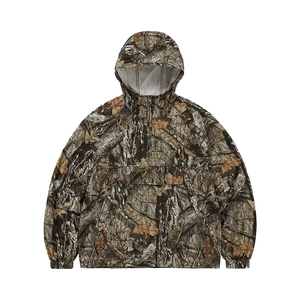 เสื้อฮู้ดดี้แบบมีซิป ทรงโอเวอร์ไซส์ ลายพรางป่า สำหรับกิจกรรมกลางแจ้ง ป้องกันลม ปรับแขนเสื้อและเอวได้ด้วยเชือกผูก - Product Image 1