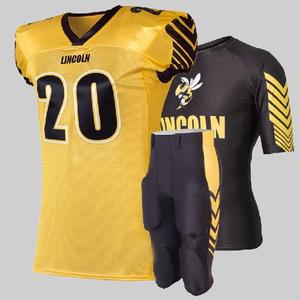 Usine directe personnalisé football américain uniforme ensembles respirant durable maillots pantalon pour la jeunesse collège équipe courte en gros - Product Image 5