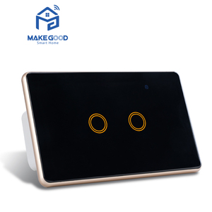 Nuovi arrivi RGB retroilluminazione telaio in metallo 1 banda Alexa controllo vocale Tuya Wifi Smart Touch interruttore di vetro pannello 16A Max - Product Image 4