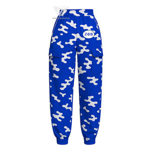 Vente en gros de vêtements de sororité grecs Zeta Phi Beta Pantalons cargo de camouflage sublimés Accessoires grecs - Product Image 1