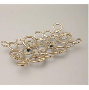 Aluminum Dinnerware Gold Serving <b>Tray</b> for Weddings and Ramadan Stylish Design for Catering and Special Occasions - Product Image 3