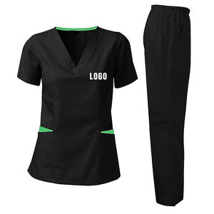 Uniformes exfoliantes antiarrugas Logotipo personalizado Enfermeras Trajes exfoliantes Uniforme dental Estiramiento Conjuntos de uniformes para hombres y mujeres - Product Image 2