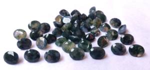 Ágata de musgo natural de alta calidad 8x10mm facetado ovalado de alta calidad - Product Image 5