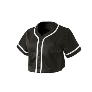 Camiseta de Béisbol Corta de Moda para Mujer con Estampado Digital, Tallas S-XL, Ropa de Softbol, 100% Poliéster, Secado Rápido, Transpirable - Product Image 1