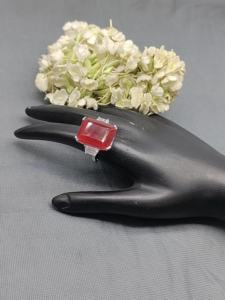 แหวนทองเหลืองชุบโรเดียมประดับเพชรซิคอน รุ่นคลาสสิค รหัสสินค้า-5968 E - Product Image 2