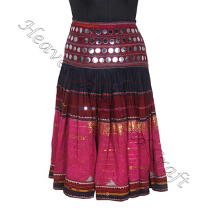 Ethnic Design Tribal Kutch Cotton Hand Embroidery Vintage Bohemian Banjara Skirts Banjara Skirt Rabari Collectible Banjara Skirt - Product Image 3