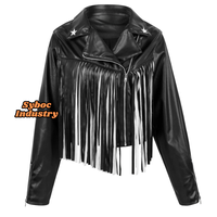 Nouvelle veste de motard vintage de style étoile pour femmes en cuir de peau de mouton véritable en noir avec des clous veste cloutée en cuir pour dames
