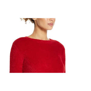 Maglione Vintage da Donna Rosso con Bordo a Ciglia, Impermeabile per l'Inverno, Taglia X-Large - Product Image 2