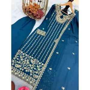 Ensemble haut et bas fantaisie pour femmes avec dupatta brodé - Product Image 2