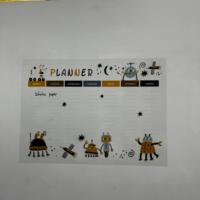 Planificateur hebdomadaire pliable en polystyrène durable StaticPaper 2024, surface à électrostatique, modèle-19, tableau blanc