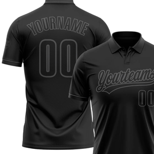 Custom Sublimation <b>Polo</b> Shirt Personalized Team Name and Number <b>Black</b> <b>Polo</b> Shirt for Team Sports Apparel Custom Printed Shirts - Product Image 3