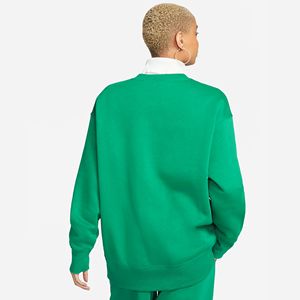 Sudadera holgada acanalada para mujer, con cuello redondo, 80% Algodón, 20% poliéster reciclado, con dobladillo y puños acanalados, color verde y azul - Product Image 2