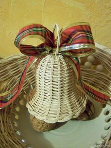 Top vente rotin hochet cloche anneau à la main en osier tissage artisanat décor à la maison noël vacances suspendus ornement faveurs de mariage - Product Image 4