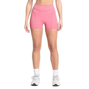 Short léger taille haute pour femme Silhouette respirante coupe régulière pour les journées d'été ou de bureau élégantes - Product Image 1