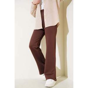 Marrón para pantalones de buceo con cintura elástica transpirable Pantalones largos con aberturas para las piernas Estilo casual Decoración hueca Tamaño XL Color - Product Image 4